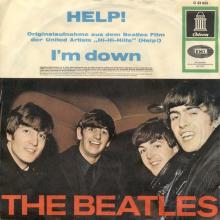 THE BEATLES DISCOGRAPHY SWITZERLAND - ODEON - O 23 023 - HELP ⁄ I'M DOWN - ORANGE LABEL - pic 1