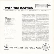 THE BEATLES DISCOGRAPHY UK 1963 11 22 WITH THE BEATLES - STEREO PCS 3045 -G -TWO WHITE EMI LOGO LABEL - BC 13 - pic 2