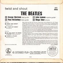 THE BEATLES DISCOGRAPHY UK - 1963 07 12 - TWIST AND SHOUT - GEP 8882 - A 2 - PARLOPHONE - pic 5