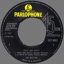 THE BEATLES DISCOGRAPHY UK - 1963 07 12 - TWIST AND SHOUT - GEP 8882 - H - PARLOPHONE - pic 3