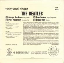 THE BEATLES DISCOGRAPHY UK - 1963 07 12 - TWIST AND SHOUT - GEP 8882 - M - EMI RECORDS LTD - SOUTHHALL PUSH-OUT CENTER - pic 5