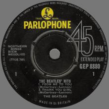 THE BEATLES DISCOGRAPHY UK - 1963 09 06 - THE BEATLES' HITS - GEP 8880 - A - PARLOPHONE - pic 3