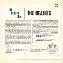 THE BEATLES DISCOGRAPHY UK - 1963 09 06 - THE BEATLES' HITS - GEP 8880 - B - PARLOPHONE - pic 5