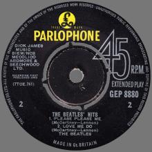 THE BEATLES DISCOGRAPHY UK - 1963 09 06 - THE BEATLES' HITS - GEP 8880 - B - PARLOPHONE - pic 1