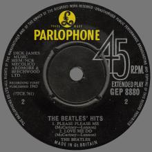 THE BEATLES DISCOGRAPHY UK - 1963 09 06 - THE BEATLES' HITS - GEP 8880 - C - PARLOPHONE  - pic 1