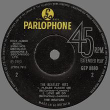 THE BEATLES DISCOGRAPHY UK - 1963 09 06 - THE BEATLES' HITS - GEP 8880 - F - GRAMOPHONE - pic 1