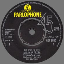 THE BEATLES DISCOGRAPHY UK - 1963 09 06 - THE BEATLES' HITS - GEP 8880 - K - EMI RECORDS - pic 1