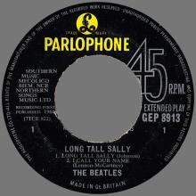 THE BEATLES DISCOGRAPHY UK - 1964 06 19 - LONG TALL SALLY - GEP 8913 - a b - PARLOPHONE GRAMOPHONE - pic 1