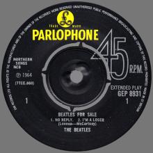 THE BEATLES DISCOGRAPHY UK - 1965 04 06 - BEATLES FOR SALE - GEP 8931 - a k - PARLOPHONE - EMI RECORDS - pic 6