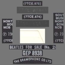 THE BEATLES DISCOGRAPHY UK - 1965 06 04 - BEATLES FOR SALE (No.2) - GEP 8938 - d - GRAMOPHONE - pic 5