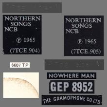 THE BEATLES DISCOGRAPHY UK - 1966 07 08 - NOWHERE MAN - GEP 8952 - a c - GRAMOPHONE -1 - pic 9