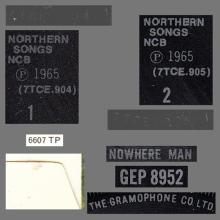 THE BEATLES DISCOGRAPHY UK - 1966 07 08 - NOWHERE MAN - GEP 8952 - a c - GRAMOPHONE -1 - pic 10