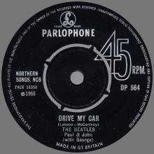 1960 - 1970 - EXPORT RECORD - 1966 07 08 - DP 564 - MICHELLE ⁄ DRIVE MY CAR - pic 2