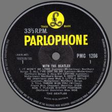 THE BEATLES DISCOGRAPHY UK 1963 11 22 WITH THE BEATLES - MONO PMC 1206 - B 1 - YELLOW LABEL - pic 3