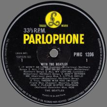 THE BEATLES DISCOGRAPHY UK 1963 11 22 WITH THE BEATLES - MONO PMC 1206 - B 2 - YELLOW LABEL - pic 1