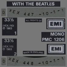 THE BEATLES DISCOGRAPHY UK 1963 11 22 WITH THE BEATLES - MONO PMC 1206 - D - TWO EMI LOGO LABEL - BARCODED - 0 077774 643610 - pic 5