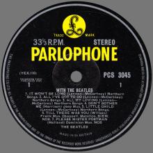 THE BEATLES DISCOGRAPHY UK 1963 11 22 WITH THE BEATLES - STEREO PCS 3045 - A 1 - YELLOW LABEL  - pic 3
