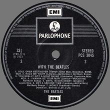 THE BEATLES DISCOGRAPHY UK 1963 11 22 WITH THE BEATLES - STEREO PCS 3045 -G -TWO WHITE EMI LOGO LABEL - BC 13 - pic 4