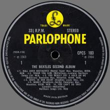 THE BEATLES DISCOGRAPHY UK 1964 04 10 THE BEATLES' SECOND ALBUM - CPCS 103 - Export 1965 - pic 3