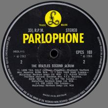THE BEATLES DISCOGRAPHY UK 1964 04 10 THE BEATLES' SECOND ALBUM - CPCS 103 - Export 1965 - pic 4