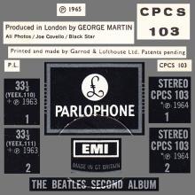 THE BEATLES DISCOGRAPHY UK 1964 04 10 THE BEATLES' SECOND ALBUM - CPCS 103 - Export 1969 - pic 5