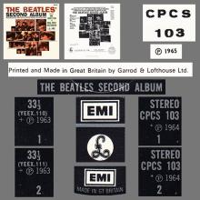 THE BEATLES DISCOGRAPHY UK 1964 04 10 THE BEATLES' SECOND ALBUM - CPCS 103 - Export 1971 - pic 5