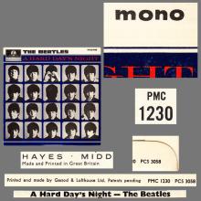 THE BEATLES DISCOGRAPHY UK 1964 07 10 - A HARD DAY'S NIGHT - MONO PMC 1230 - A - YELLOW LABEL - pic 6