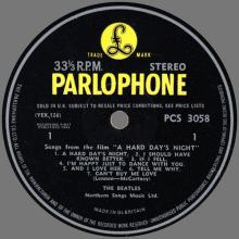 THE BEATLES DISCOGRAPHY UK 1964 07 10 - A HARD DAY'S NIGHT - PCS 3058 - A - YELLOW LABEL - pic 3