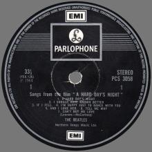 THE BEATLES DISCOGRAPHY UK 1964 07 10 - A HARD DAY'S NIGHT - PCS 3058 - G - TWO WHITE EMI LOGO LABEL - BC 13 - pic 3