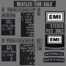 THE BEATLES DISCOGRAPHY UK 1964 12 04 - BEATLES FOR SALE - PCS 3062 - F - TWO WHITE EMI LOGO LABEL - BC 13 - pic 7