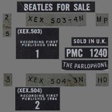 THE BEATLES DISCOGRAPHY UK 1964 12 04 - BEATLES FOR SALE - MONO PMC 1240 - A - YELLOW LABEL - pic 5