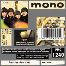 THE BEATLES DISCOGRAPHY UK 1964 12 04 - BEATLES FOR SALE - MONO PMC 1240 - C - TWO SILVER EMI LOGOS - pic 6