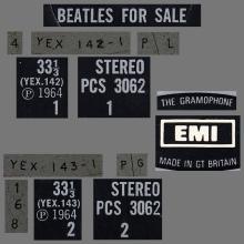 THE BEATLES DISCOGRAPHY UK 1964 12 04 - BEATLES FOR SALE - PCS 3062 - D 2 - ONE WHITE EMI LOGO - pic 5
