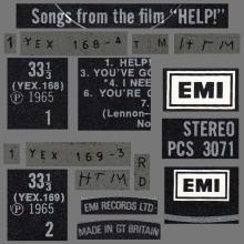 THE BEATLES DISCOGRAPHY UK 1965 08 06 - HELP! - PCS 3071 - F - TWO WHITE EMI LOGO LABEL - BC 13 - pic 5