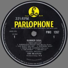 THE BEATLES DISCOGRAPHY UK 1965 12 03 - RUBBER SOUL - MONO PMC 1267 - A 2 - YELLOW LABEL - pic 3