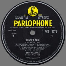 THE BEATLES DISCOGRAPHY UK 1965 12 03 - RUBBER SOUL - PCS 3075 - A 2 - YELLOW LABEL - pic 3