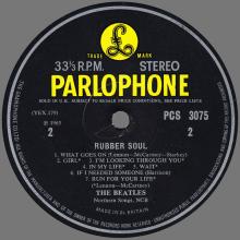 THE BEATLES DISCOGRAPHY UK 1965 12 03 - RUBBER SOUL - PCS 3075 - A 2 - YELLOW LABEL - pic 4