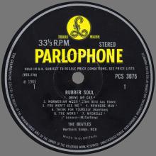 THE BEATLES DISCOGRAPHY UK 1965 12 03 - RUBBER SOUL - PCS 3075 - B 2 - YELLOW LABEL - pic 1