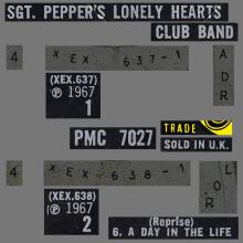 THE BEATLES DISCOGRAPHY UK 1967 06 01 - SGT.PEPPERS LONELY HEARTS CLUB BAND - A 1 - MONO PMC 7027 - YELLOW LABEL - FOURTH PROOF SLEEVE - pic 4