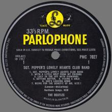 THE BEATLES DISCOGRAPHY UK 1967 06 01 - SGT.PEPPERS LONELY HEARTS CLUB BAND - A 2 - MONO PMC 7027 - YELLOW LABEL - pic 3