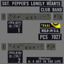 THE BEATLES DISCOGRAPHY UK 1967 06 01 SGT PEPPERS LONELY HEARTS CLUB BAND - PCS 7027 - A - YELLOW LABEL - pic 5