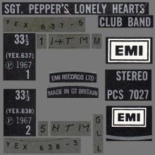 THE BEATLES DISCOGRAPHY UK 1967 06 01 SGT PEPPERS LONELY HEARTS CLUB BAND - PCS 7027 - G - TWO WHITE EMI LOGOS - BC 13 - pic 5