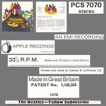 THE BEATLES DISCOGRAPHY UK 1969 01 17 - THE BEATLES YELLOW SUBMARINE - PCS 7070 - D - APPLE - BC 13 - pic 6