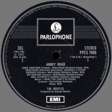 THE BEATLES DISCOGRAPHY UK 1969 10 01  ABBEY ROAD (b) - PPCS 7088 - Export 1969  - pic 3