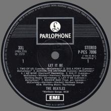 THE BEATLES DISCOGRAPHY UK 1970 05 18 LET IT BE - PPCS 7096 - Export 1970 - PPCS 7096 On Sleeve And P-PCS On Label - pic 3
