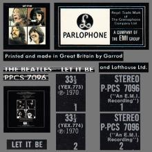 THE BEATLES DISCOGRAPHY UK 1970 05 18 LET IT BE - PPCS 7096 - Export 1970 - PPCS 7096 On Sleeve And P-PCS On Label - pic 5
