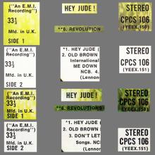 THE BEATLES DISCOGRAPHY UK 1970 02 26 HEY JUDE - CPCS 106 - Export 1970    - pic 7