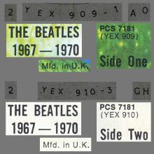 THE BEATLES DISCOGRAPHY UK 1973  04 20 THE BEATLES 1967-1970 - PCS 7181 / 2 - PCSP 718 - A  - pic 9