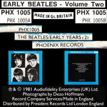 THE BEATLES DISCOGRAPHY UK 1981 07 17 (1981) THE BEATLES ⁄ EARLY YEARS (2) - PHOENIX - PHX 1005 - pic 5