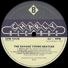 THE BEATLES DISCOGRAPHY UK 1982 00 00 - THE SAVAGE YOUNG BEATLES - CHARLY RECORDS - CFM 701 - 10 INCH - pic 1